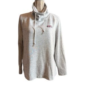 Vineyard Vines Gray Cowl Neck Pullover Sweater medium stripes